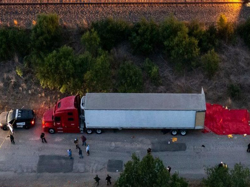 50 people die after being abandoned in truck in