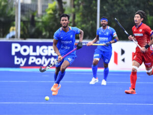 India Mens Hockey Team against Japan