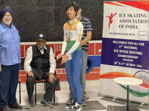 eklavya jagal wins gold in seventeenth nationwide ice skating championships