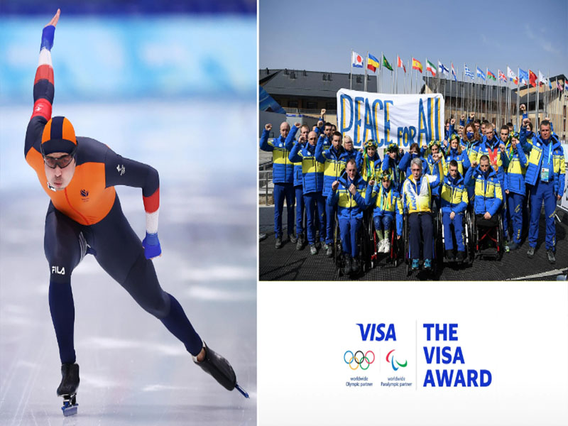 olympian kai verbij and the ukrainian paralympic team announced as the visa award winners