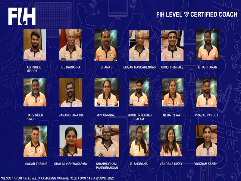 Indian Coaches achieve FIH Level 3 Coach Certification courses