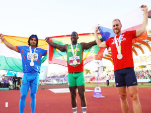 neeraj chopra scripts history with silver in javelin