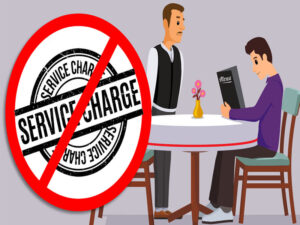 no hotels or restaurants can add service charge