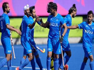 Indian Mens Hockey Team Celebrate goal
