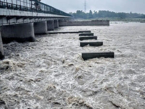 Yamuna in spate water reached above danger mark in Hindon river