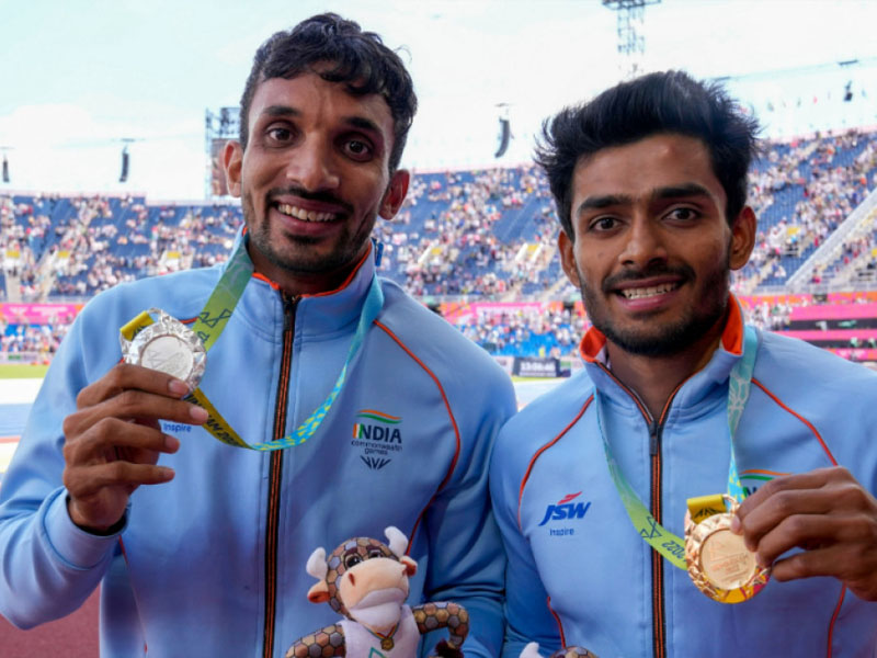 eldhose paul lead s india s historic 1 2 in men s triple jump at commonwealth games 2022