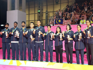 silver medallists in the badminton mixed team event