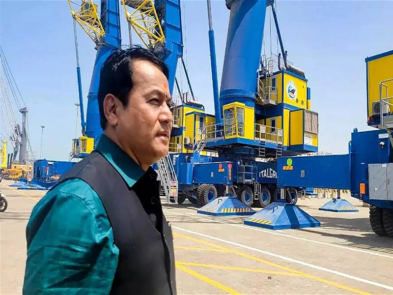 sonowal reviews development work at india operated chabahar port in iran