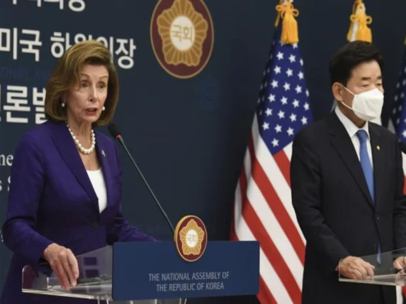 us house speaker nancy pelosi arrives in south korea after concluding visit to taiwan