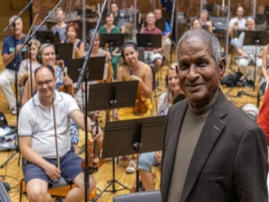 Music maestro Ilaiyaraaja records with the symphony orchestra in Budapest for Papa Rao Biyyalas Music School