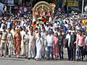 durga puja is celebrated by all mamata thanks unesco for recognising festival at kolkata