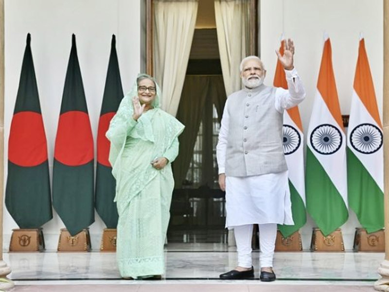 pm modi holds bilateral talks with bangladesh pm sheikh hasina