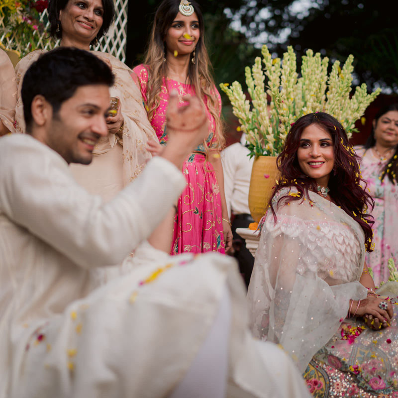 Richa Chadha and Ali Fazal look love struck in these new intimate moments from their Sangeet and Mehendi