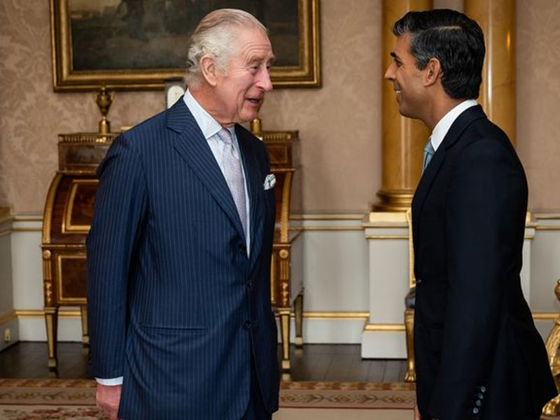 king charles greets new pm rishi sunak