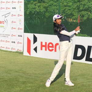 Avani Prashanth starting her round at CGC