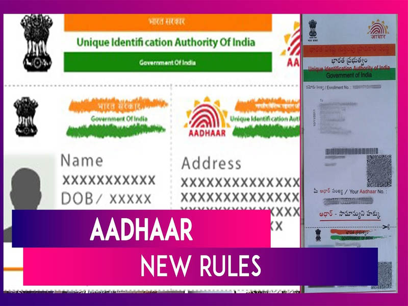 Centre amended Aadhaar regulations