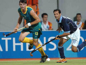 Viren Rasquinha in action against Australia
