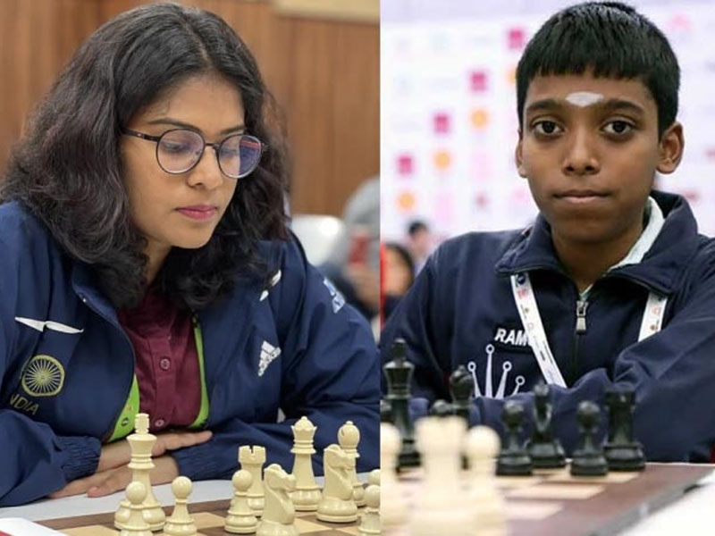 asian chess championship indias r praggnanandhaa pv nandhidhaa win titles