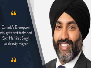 canadas brampton city gets first turbaned sikh harkirat singh as deputy mayor