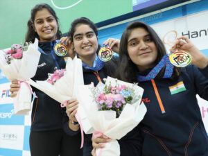 indian junior women claim air pistol gold