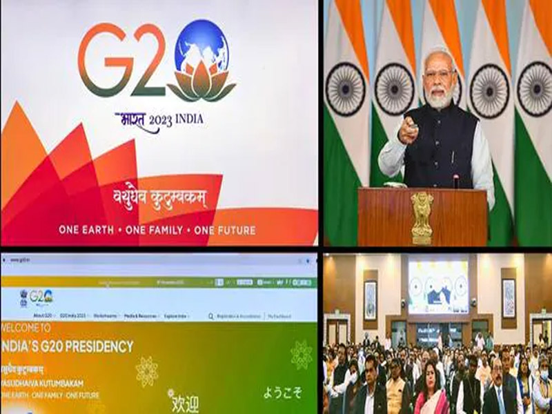 pm unveils logo of india s g20 presidency