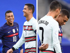 Mbappe Ronaldo Idol Pele on target