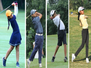 Ready for 5th leg of US Kids Golf India Amaira Gulati Chaitanya Pandey Adit Veeramachaneni and Kriti Parekh