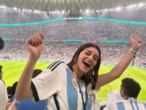 ananya panday attends a fifa world cup match