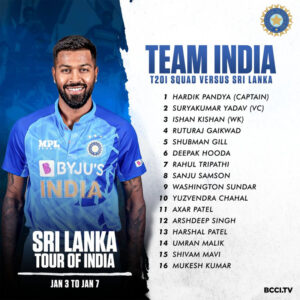 india squad for sri lanka odi and t20i series announced