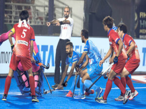 Action from the match between India and Japan January2023