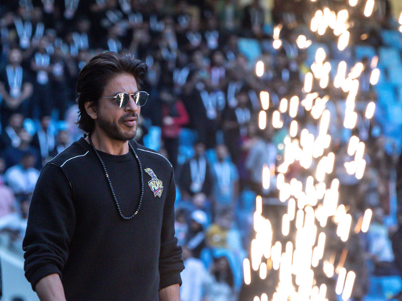 Bollywood superstar and co owner of the Abu Dhabi Knight Riders Shah Rukh Khan at the DP World ILT20 opening ceremony