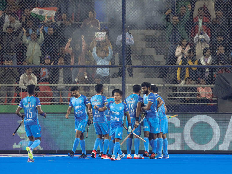 Indian Mens Hockey Team in action