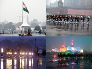 beating the retreat ceremony marking the culmination of republic day celebrations