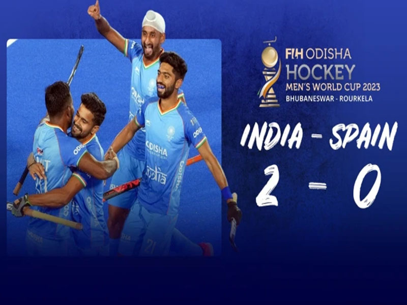 india beat spain 2 0 in opening hockey world cup match