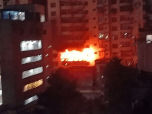 Fierce fire broke out in Dhanbads Ashirwad Tower
