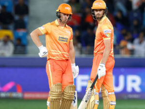 ilt20 skipper james vinces unbeaten 83 helps gulf giants beat mi emirates to reach final