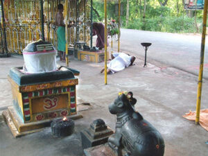 story behind having Nandi sitting in front of Lord Shiva in all our temples