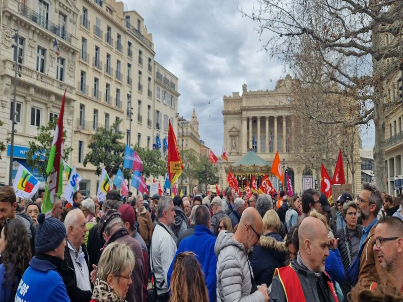 france protests pension laws macron