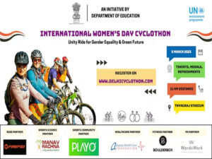 international womens day cyclothon in delhi to promote healthy lifestyle