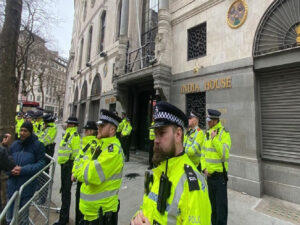 london indian embassy security enhanced