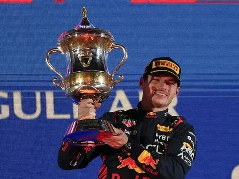 verstappen wins bahrain season opener red bull one two