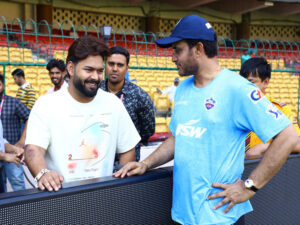 Delhi Capitals Rishabh Pant with DC Director of Cricket Sourav Ganguly