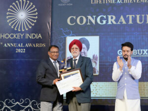 Shri Gurbax Singh won the Hockey India Major Dhyan Chand Lifetime Achievement Award 2022