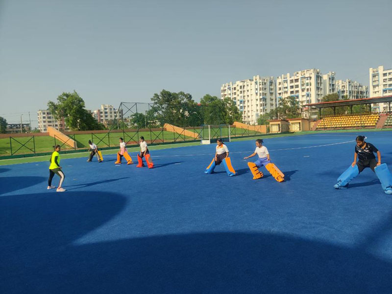 Youngsters during hockey training camp in Assam