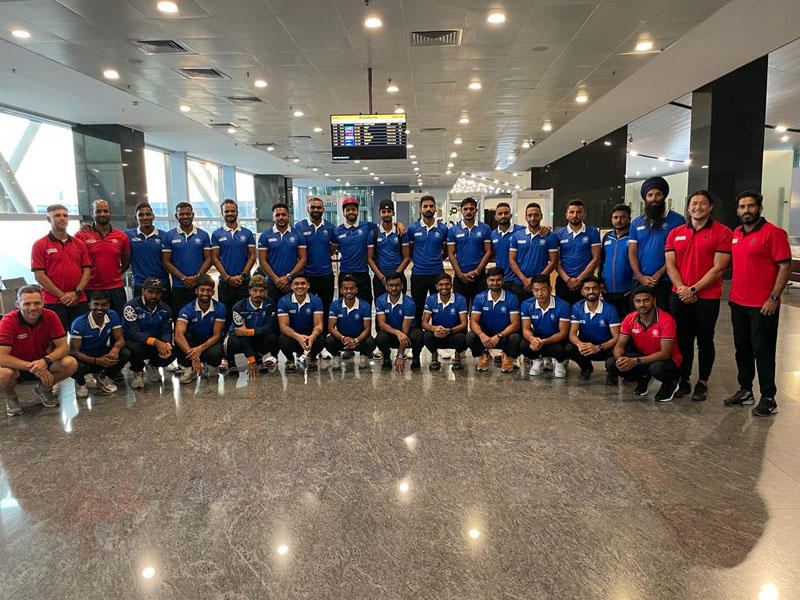 Indian team at Kempegowda International Airport