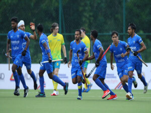 Inidan Junior Mens Hockey Team in action