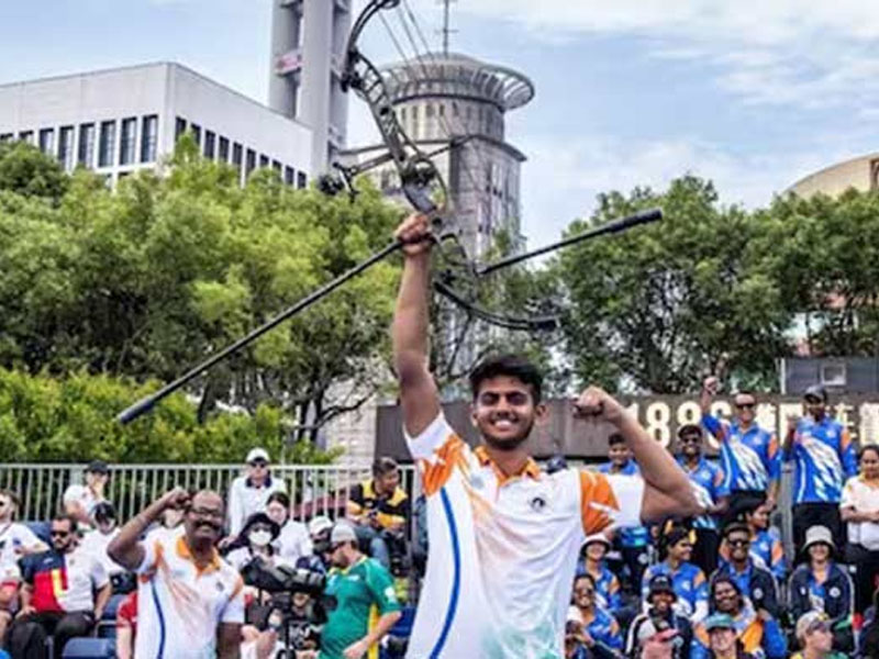 archer prathamesh jawkar upsets netherlands mike schloesser win gold shanghai world cup