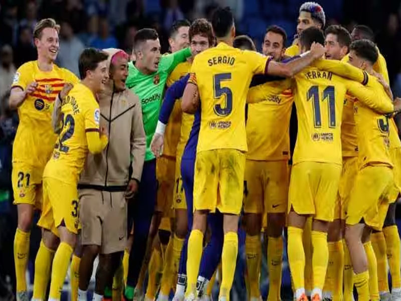 barcelona beat espanyol to win first la liga since messis