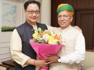 kiren rijiju replaced by arjun ram meghwal as law minister shifted to earth sciences ministry