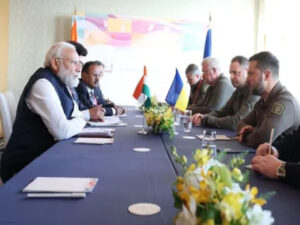 prime minister narendra modi today met ukrainian president volodymyr zelensky in hiroshima